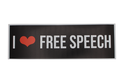I Love Free Speech - Bumper Sticker