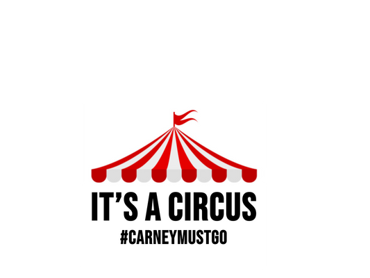 Its A Circus #Carneymustgo - 3x3 Vinyl Sticker