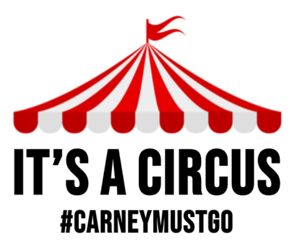 Its A Circus #Carneymustgo - 3x3 Vinyl Sticker