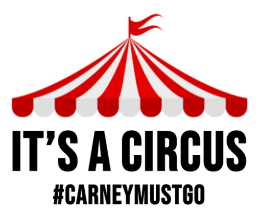 Its A Circus #Carneymustgo - 3x3 Vinyl Sticker